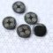 22mm Plastic Buttons Engraved Large Black Celtic Design 5 Pieces