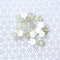 12mm Plastic Buttons Pearl Flower Design 30 Pieces