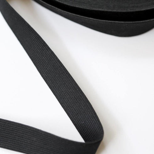 Black Wide Elastic Band Trim 1.25 inches width 5 yards