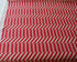 Red and Pale Nude Vintage Inspired Graphic Stripe Printed Crepe Georgette Fabric 2.5 yards