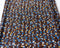 Floral Blue Yellow Brown Semi Sheer Printed Chiffon Fabric 2.5 yards