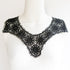 Black Front and Back Connected Floral Lace Applique
