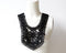 Black U Shape Embroidered on Mesh Applique