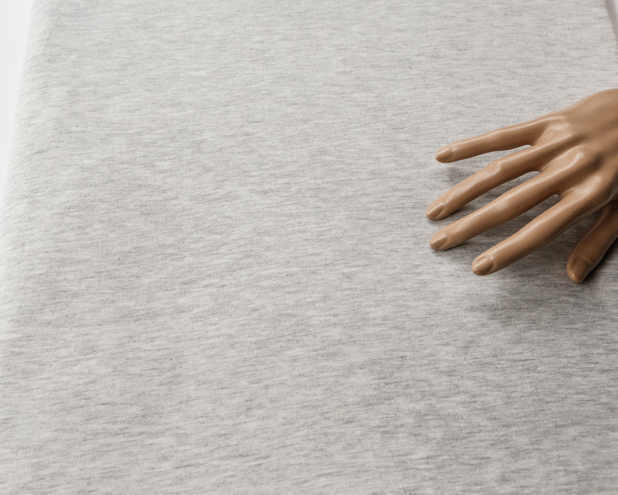 Heather Light Gray Knit Jersey Fabric 1.75 yards