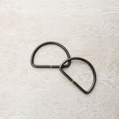 4 Extra Large 2 Inches Brushed Gunmetal D Rings