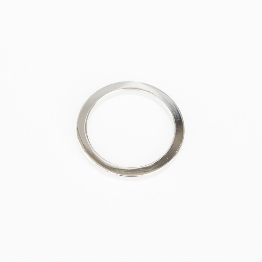 High End Nickel Large Flat Round Ring 50mm Diameter