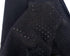 Black with Metallic Black Sweater Knit Fabric with Holes by the yard