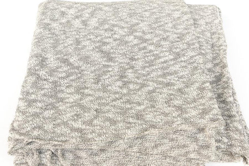 Heather Off White and Black Open Weave Sweater Knit Fabric 1.5 yards