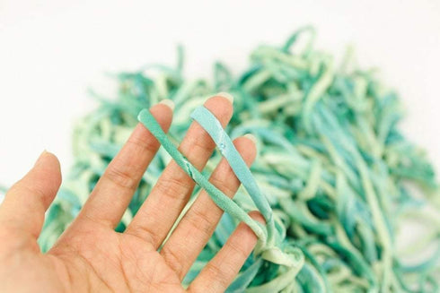 Green Chiffon Trim Spaghetti Straps Hollow Tube Tubular Ombre with Embroidery and Sequins Two pieces that total 36 yards ATN00138