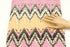 Pink Black Yellow Chevron Challis Woven Fabric 1.75 yards