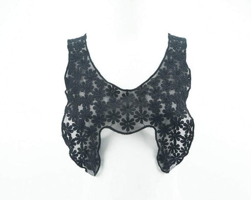 Black Floral Lace Applique