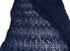 Dark Blue Floral Stripe Stretch Lace Knit Fabric Remnant 2.5 yards Narrow Width