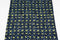 Dark Blue and Yellow Abstract Heart Light Weight Crepe Woven Fabric 3/4 Yard