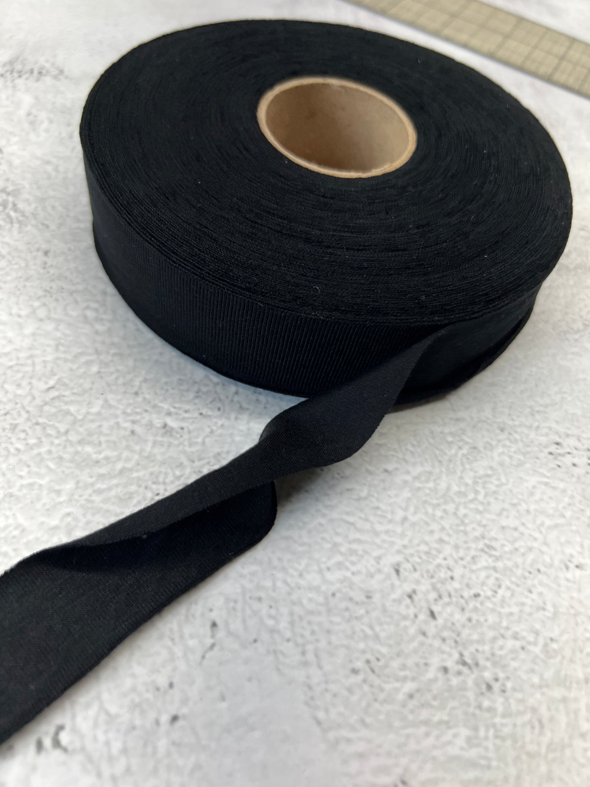 Black Knit Jersey Bias Tape 1 inch width 25 yards