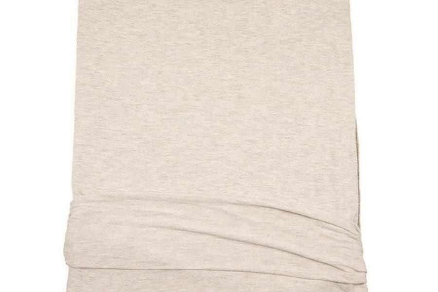Heather Light Beige Baby French Terry Knit Fabric Remnant 2 yards