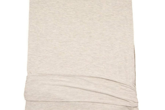 Heather Light Beige Baby French Terry Knit Fabric Remnant 2 yards