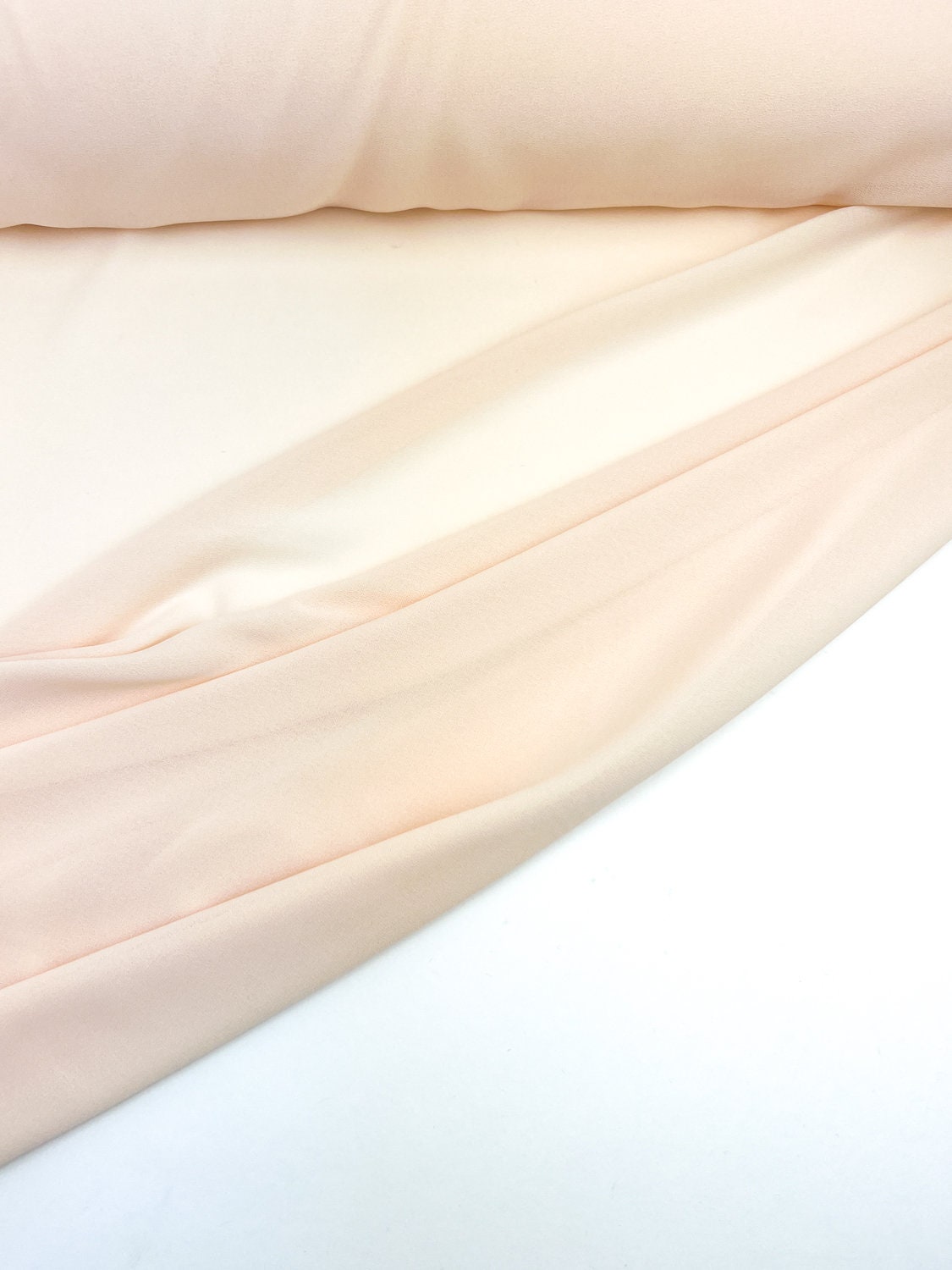 Light Peach Crepe Georgette Light Weight Woven Fabric by the yard