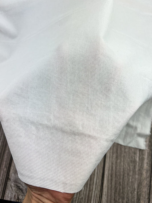 White Narrow Stripe Ottoman Woven Fabric Made in Italy Designer Fabric by the yard