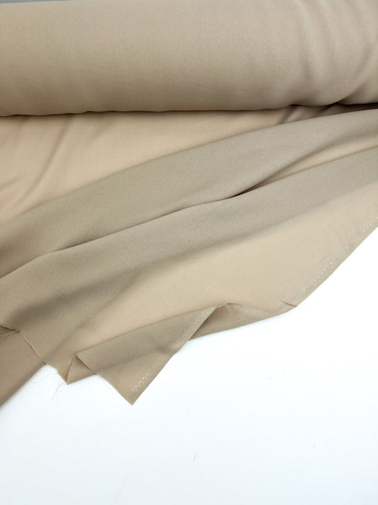 Sand Beige Crepe Georgette Light Weight Woven Designer Fabric Remnant 3 yards