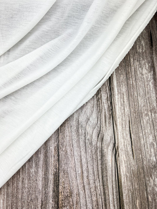 White Knit Jersey Fabric Designer Fabric by the yard