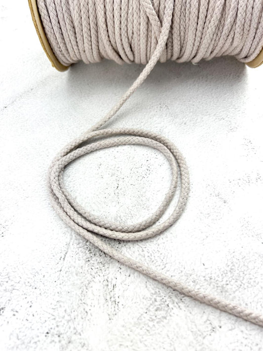 Warm Gray Cotton Piping Cord Rope Trim 6mm 5 yards