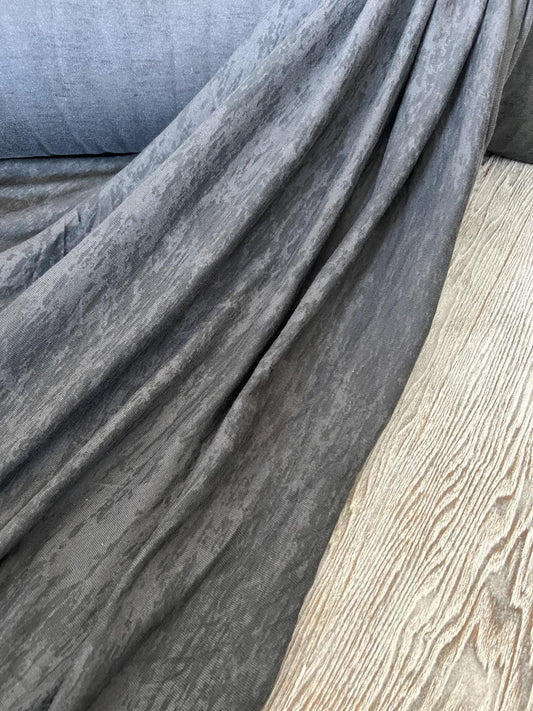 Heather Gray Rib Knit Fabric by the yard
