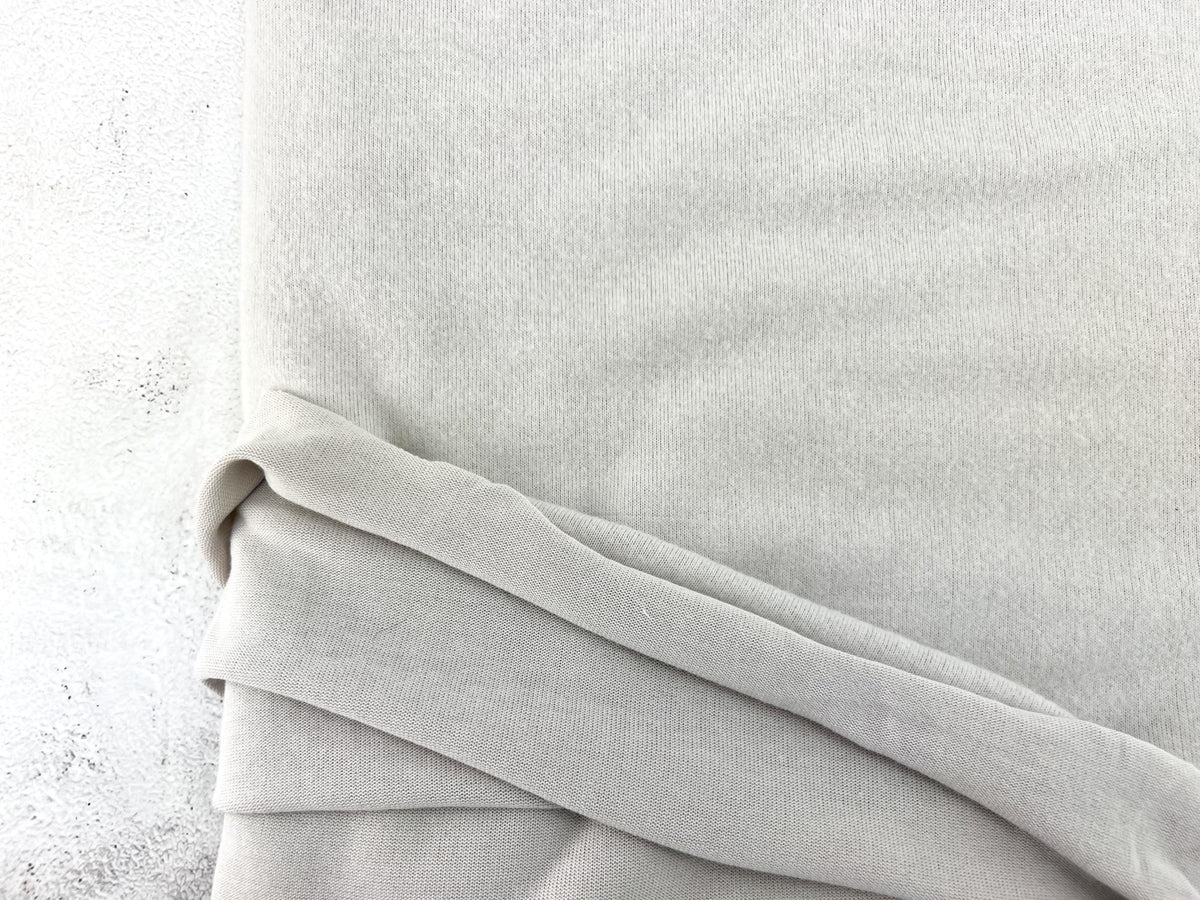 Concrete Gray Brushed Sweater Knit Fabric Remnant 2.75 yards
