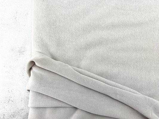 Concrete Gray Brushed Sweater Knit Fabric Remnant 2.75 yards