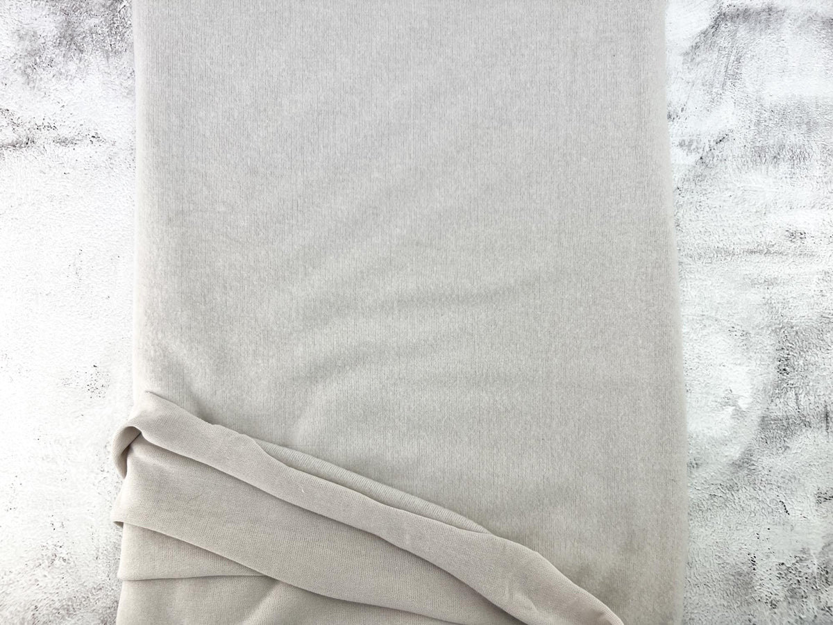Concrete Gray Brushed Sweater Knit Fabric Remnant 2.75 yards