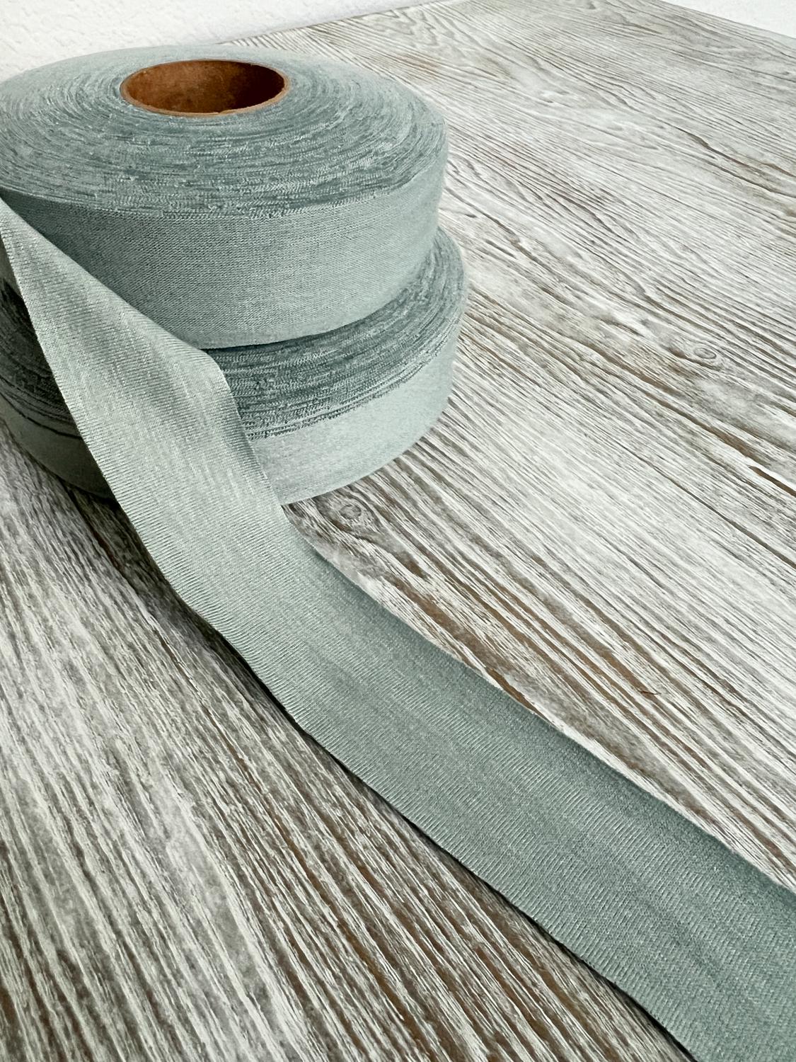 Sage Green Knit Jersey Bias Tape Bundle Pack of 2 Binding Tape Bias Trim Knit Bias Tape 43 yards