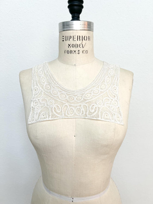 Ivory and Ecru Applique for Front Top