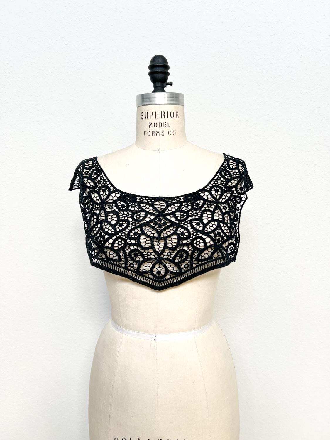 Black Cotton Lace Applique: DIY Sewing Craft Fashion