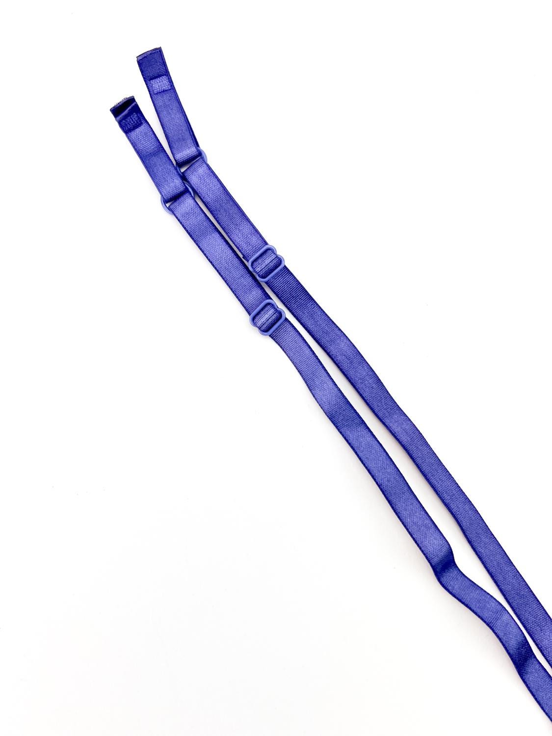 Lavender Blue Adjustable Bra Straps Lingerie Straps Elastic Trim 1 Pair