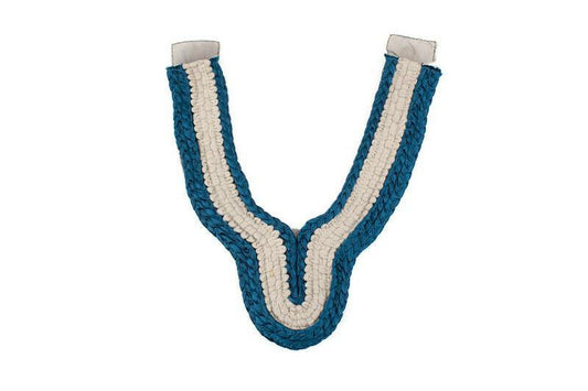 Teal and Gray Braided Embroidered Applique APP00204 - Felinus Fabrics