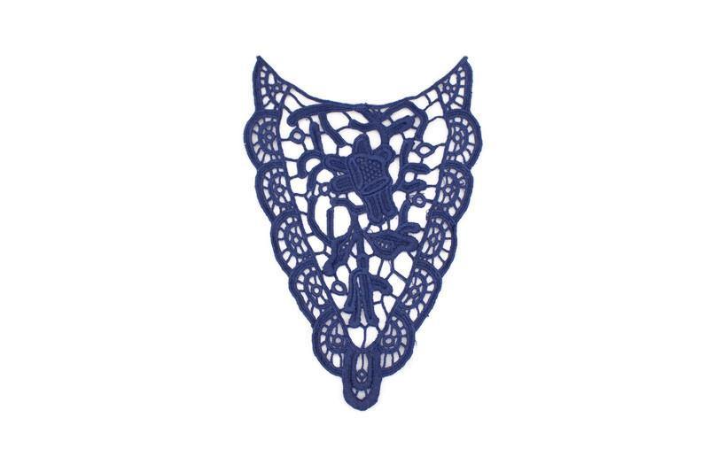 Blue Guipure Lace Applique - Felinus Fabrics