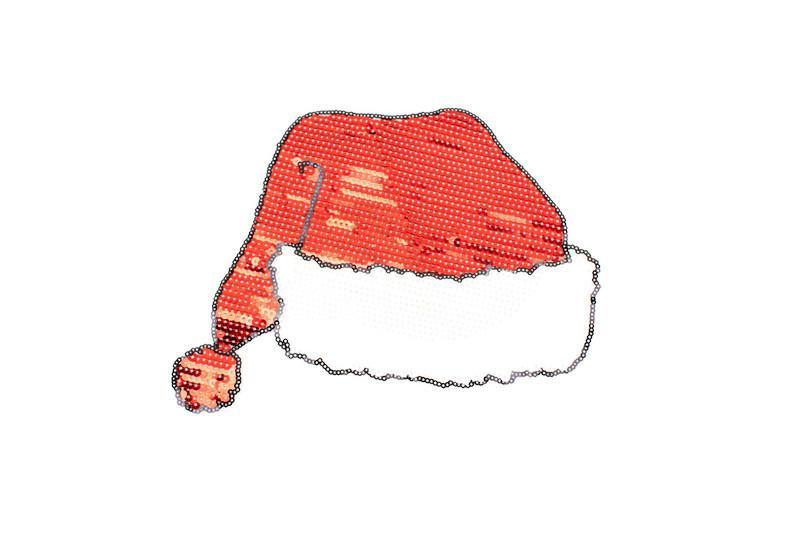 Santa Hat Sequined Applique APP00194 - Felinus Fabrics