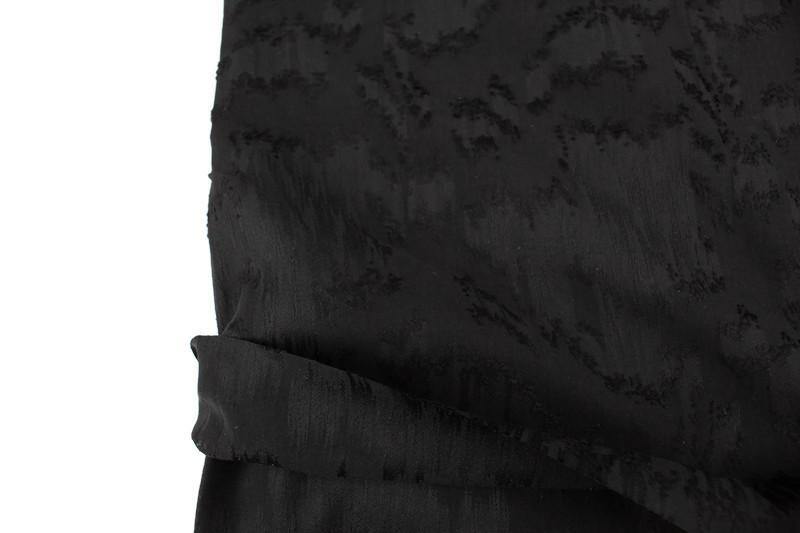 Black Flocked Light Weight Cotton Woven Designer Fabric by the yard - Felinus Fabrics