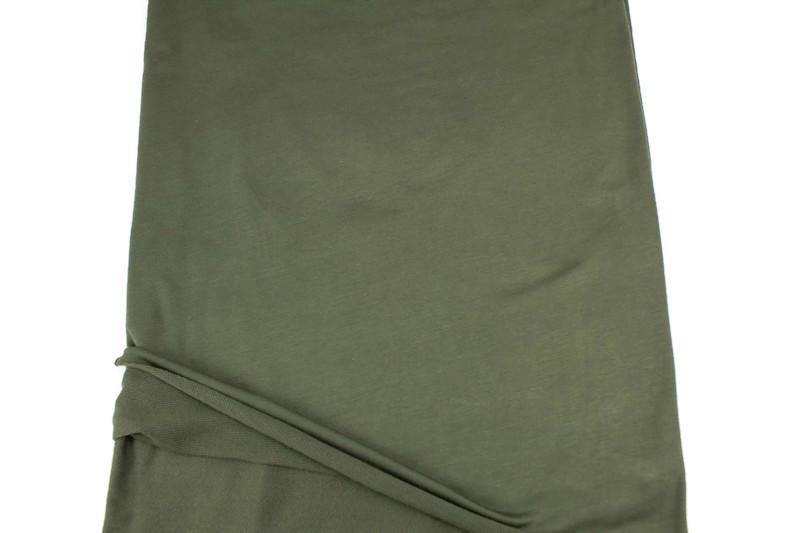 Olive Green Baby French Terry Knit Fabric by the yard FTK00799R - Felinus Fabrics