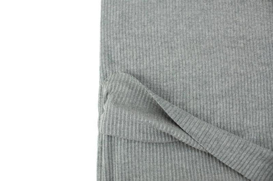 Heather Gray Brushed Rib Sweater Knit Fabric 2.25 yards OSK01082 - Felinus Fabrics