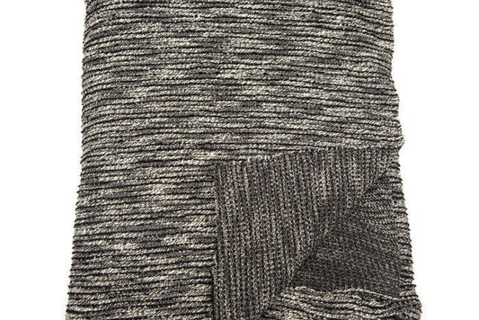Textured Black Off White Tweed Like Sweater Knit Fabric by the Yard Extra Wide