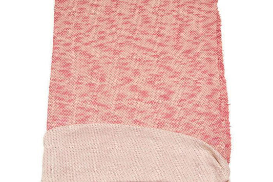 Heather Red Pink and Cream Reversible Double Sided Sweater Knit Fabric 1 Yard and 25 Inches OSK00322 - Felinus Fabrics