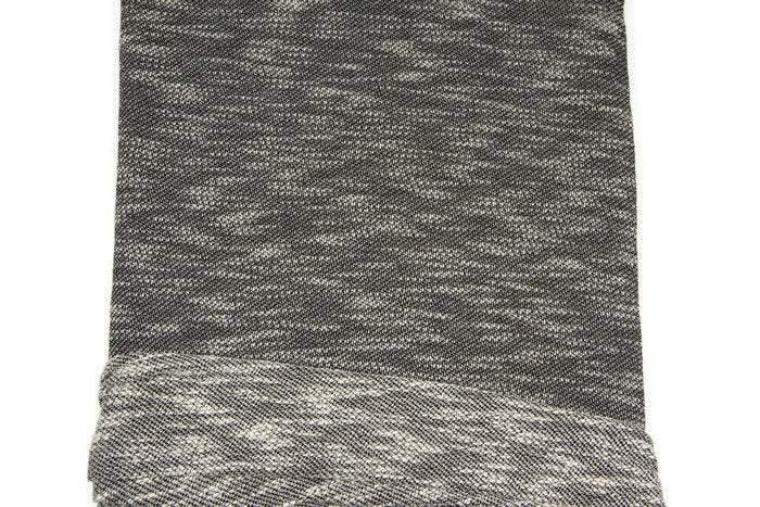 Black and Off White Tweed Like Open Weave Sweater Knit Fabric 1 Yard and 20 Inches Extra Wide - Felinus Fabrics