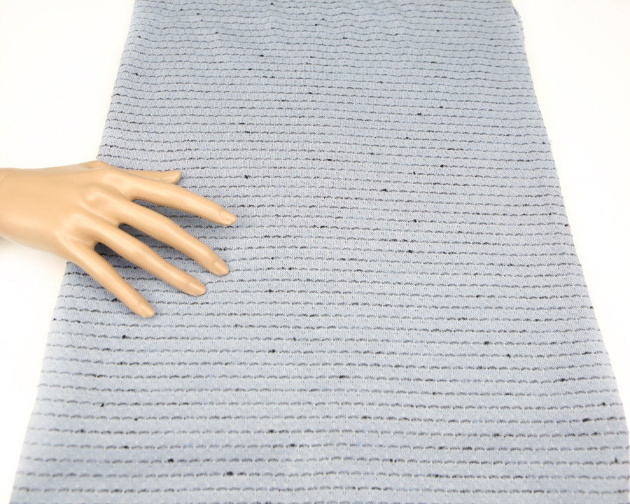 Purple Blue Stripe Sweater Knit Fabric 1 Yard and 34 Inches