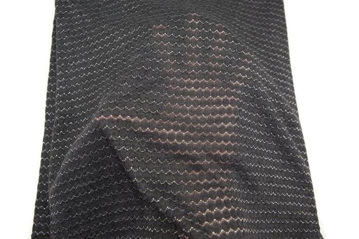 Gray and Silver Fancy Wavy Stripe Open Weave Sweater Knit Fabric by the yard OSK00633 - Felinus Fabrics
