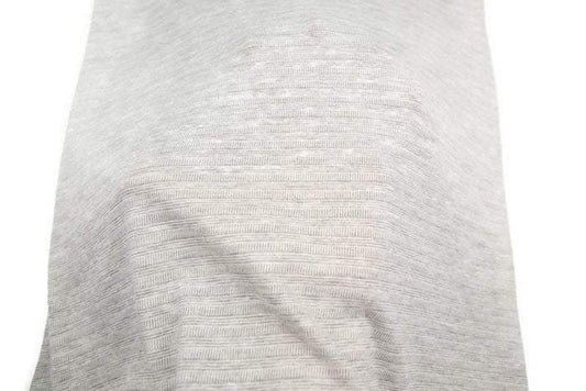 Heather Light Gray Fancy Stripe Sweater Knit Fabric 1 Yard and 21 Inches OSK00594 - Felinus Fabrics