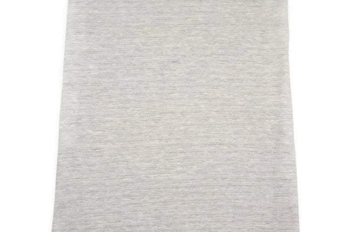Heather Light Gray Fancy Stripe Sweater Knit Fabric 1 Yard and 21 Inches OSK00594 - Felinus Fabrics
