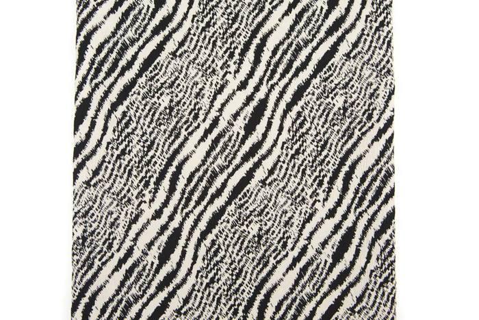 Black and Light Beige Graphic Zebra Design Stretch Brocade Reversible 23 inches length - Felinus Fabrics