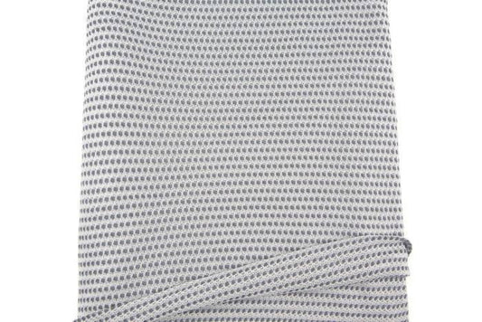 Gray Dotted Fancy Open Weave Sweater Knit Fabric 1.75 yards OSK00736 - Felinus Fabrics