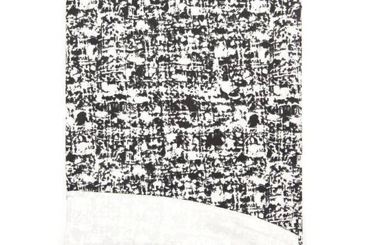 Black and Off White Graphic Stretch Mini Corduroy Woven Fabric by the yard - Felinus Fabrics