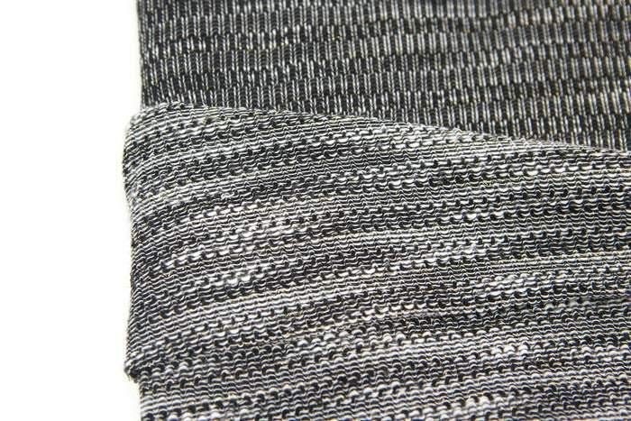 Black White and Metallic Gold Sweater Knit Fabric 1.25 yards - Felinus Fabrics